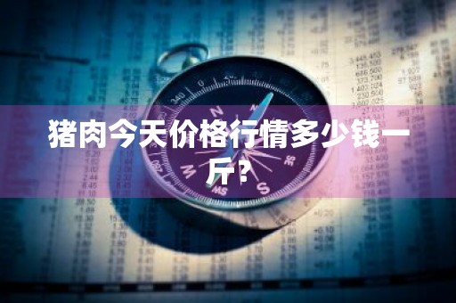猪肉今天价格行情多少钱一斤？