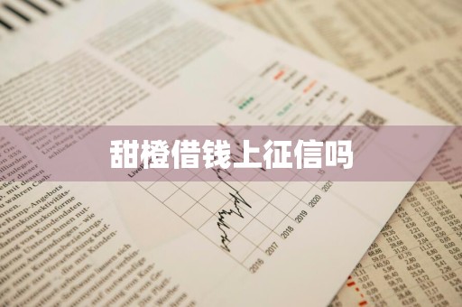 甜橙借钱上征信吗