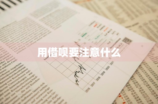 用借呗要注意什么
