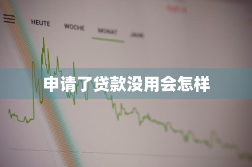 申请了贷款没用会怎样