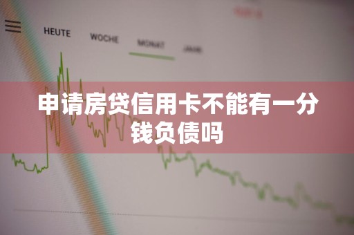 申请房贷信用卡不能有一分钱负债吗