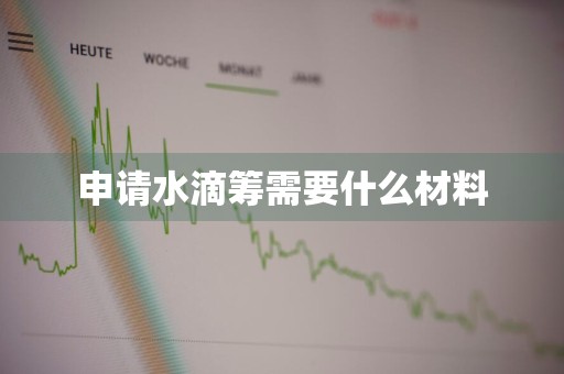 申请水滴筹需要什么材料
