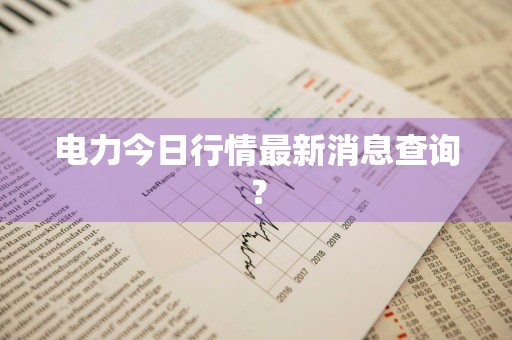 电力今日行情最新消息查询？