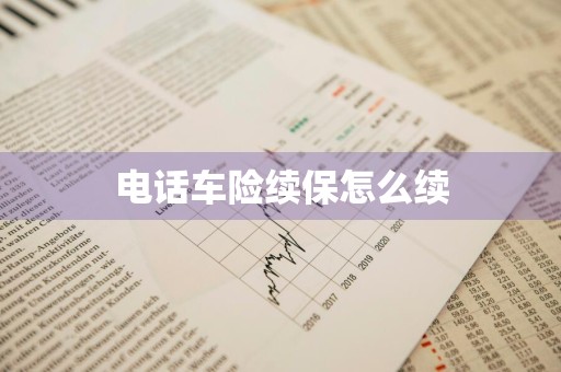 电话车险续保怎么续