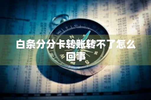 白条分分卡转账转不了怎么回事