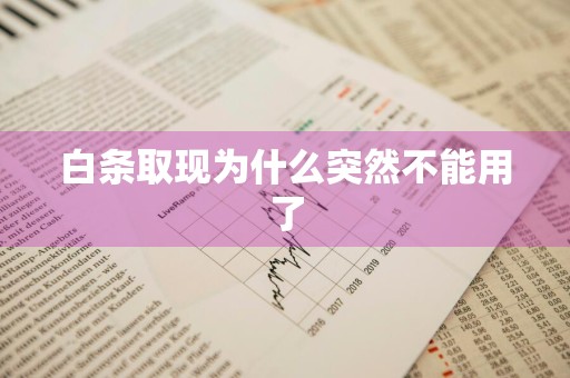 白条取现为什么突然不能用了