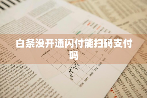 白条没开通闪付能扫码支付吗