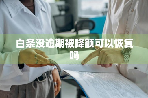 白条没逾期被降额可以恢复吗