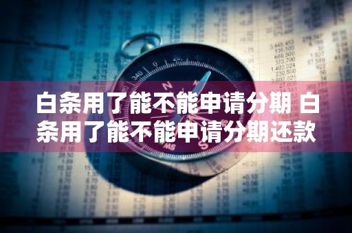 白条用了能不能申请分期 白条用了能不能申请分期还款