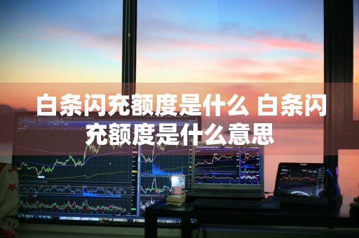 白条闪充额度是什么 白条闪充额度是什么意思