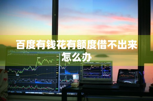 百度有钱花有额度借不出来怎么办