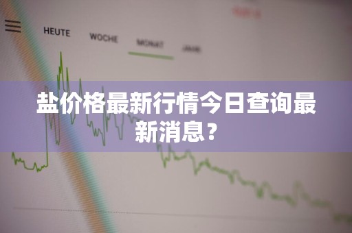 盐价格最新行情今日查询最新消息?