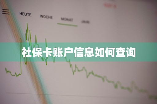 社保卡账户信息如何查询