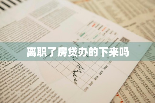 离职了房贷办的下来吗
