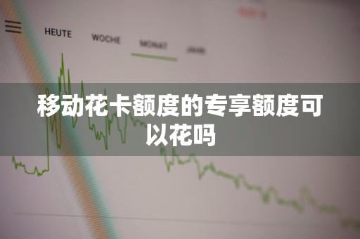 移动花卡额度的专享额度可以花吗