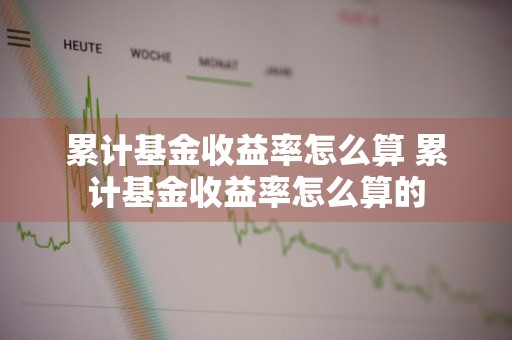 累计基金收益率怎么算 累计基金收益率怎么算的