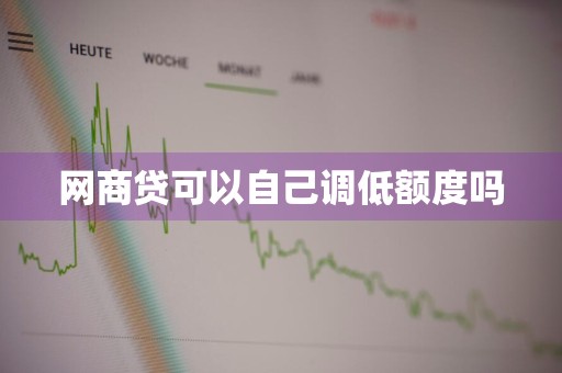 网商贷可以自己调低额度吗