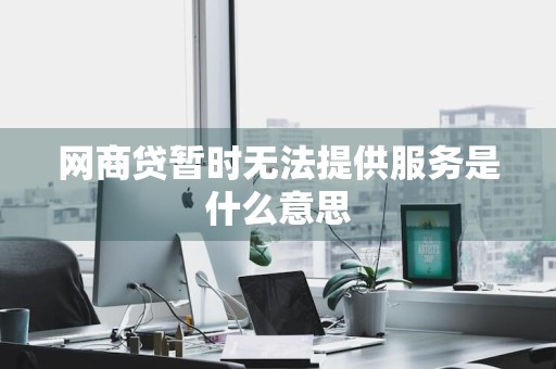 网商贷暂时无法提供服务是什么意思