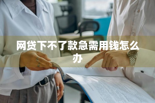 网贷下不了款急需用钱怎么办