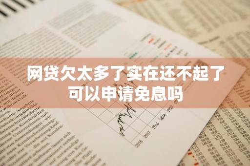网贷欠太多了实在还不起了可以申请免息吗