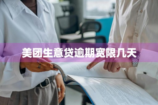 美团生意贷逾期宽限几天