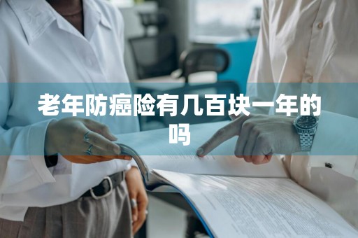 老年防癌险有几百块一年的吗
