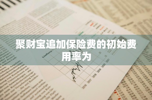 聚财宝追加保险费的初始费用率为