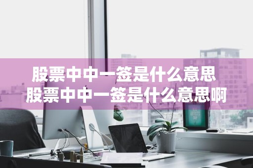 股票中中一签是什么意思 股票中中一签是什么意思啊