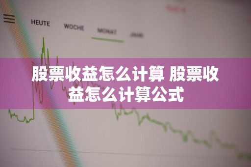 股票收益怎么计算 股票收益怎么计算公式