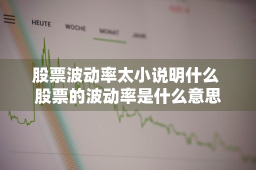 股票波动率太小说明什么 股票的波动率是什么意思