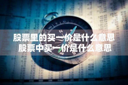 股票里的买一价是什么意思 股票中买一价是什么意思