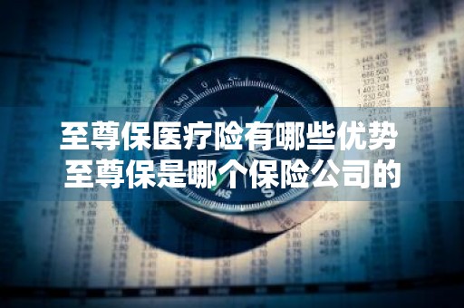至尊保医疗险有哪些优势 至尊保是哪个保险公司的