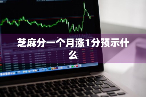 芝麻分一个月涨1分预示什么