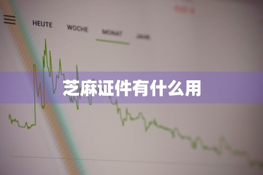 芝麻证件有什么用