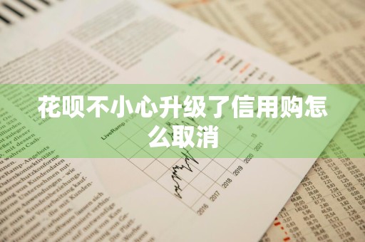 花呗不小心升级了信用购怎么取消