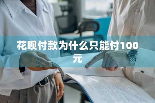 花呗付款为什么只能付100元