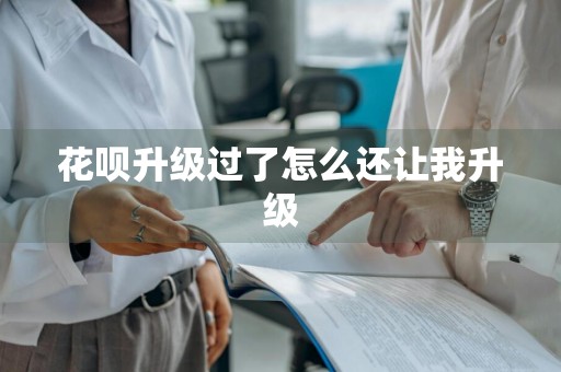 花呗升级过了怎么还让我升级