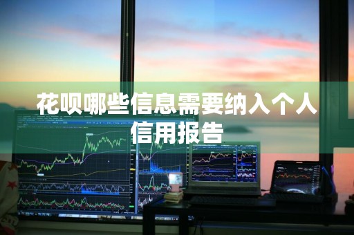花呗哪些信息需要纳入个人信用报告