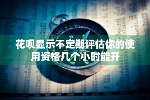花呗显示不定期评估你的使用资格几个小时能开