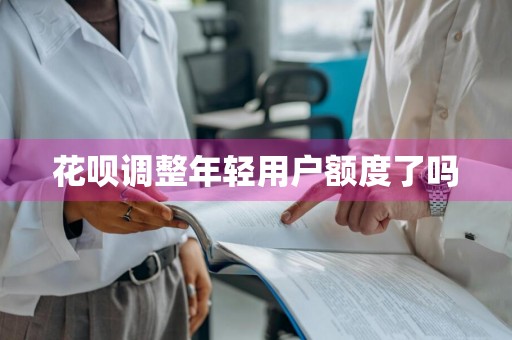 花呗调整年轻用户额度了吗
