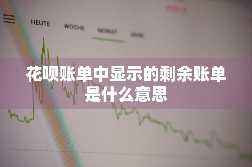 花呗账单中显示的剩余账单是什么意思