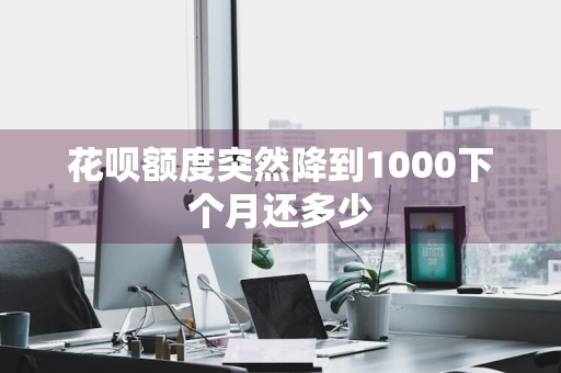花呗额度突然降到1000下个月还多少