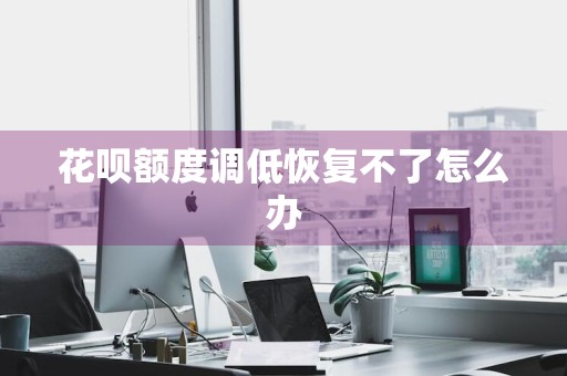 花呗额度调低恢复不了怎么办