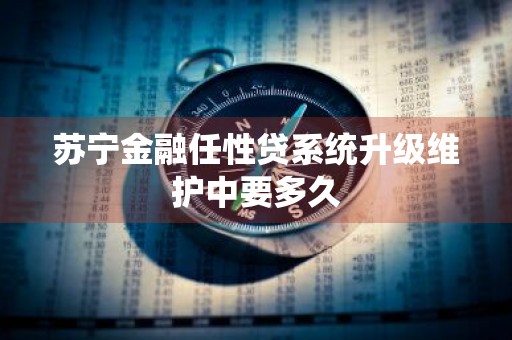 苏宁金融任性贷系统升级维护中要多久