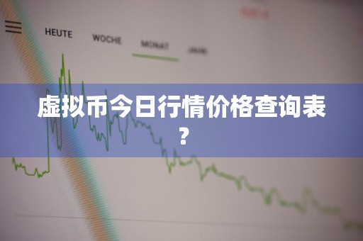 虚拟币今日行情价格查询表？