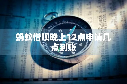 蚂蚁借呗晚上12点申请几点到账