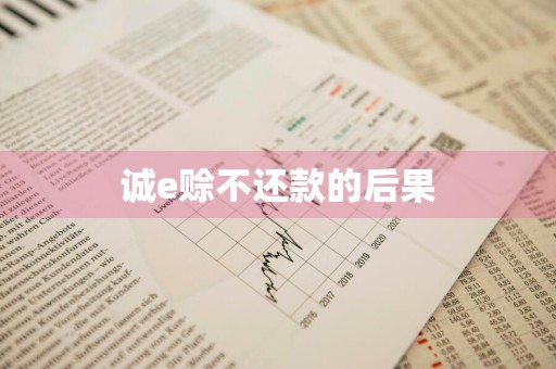 诚e赊不还款的后果