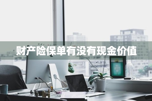 财产险保单有没有现金价值