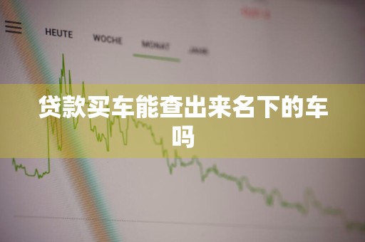 贷款买车能查出来名下的车吗