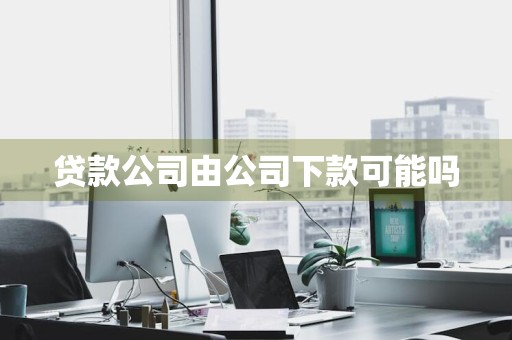 贷款公司由公司下款可能吗